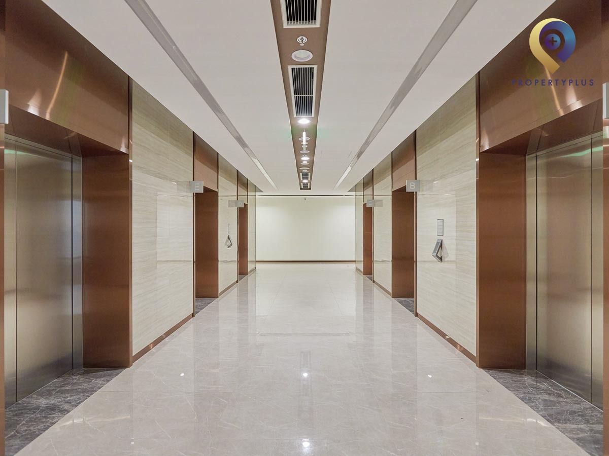 Office elevators at Techno-Park Tower